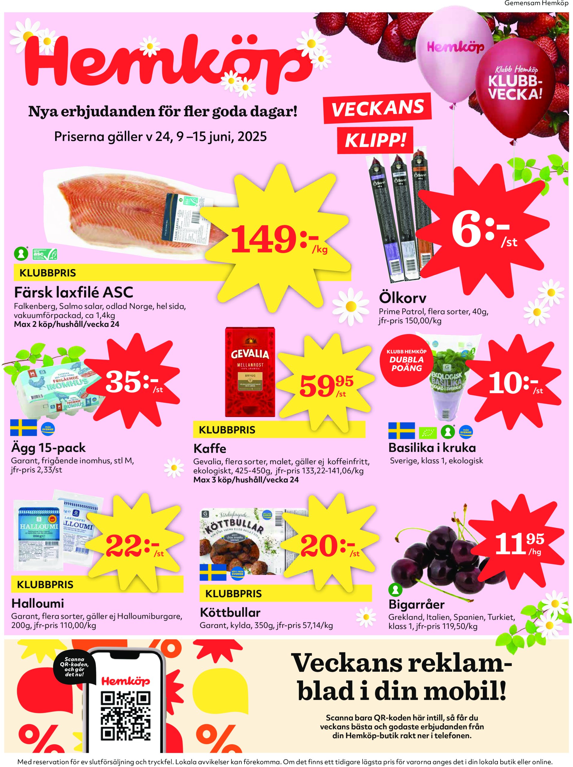 hemkop - Hemköp-reklambladet giltigt från 09/06 - 15/06 - page: 1