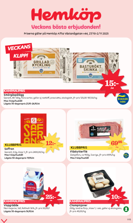 hemkop - Hemköp-reklambladet giltigt från 27/10 - 02/11