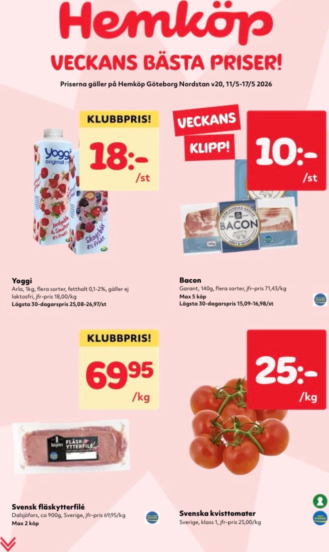 hemkop - Aktuellt Hemköp reklamblad giltigt från måndag 11/05/2026 till söndag 17/05/2026
