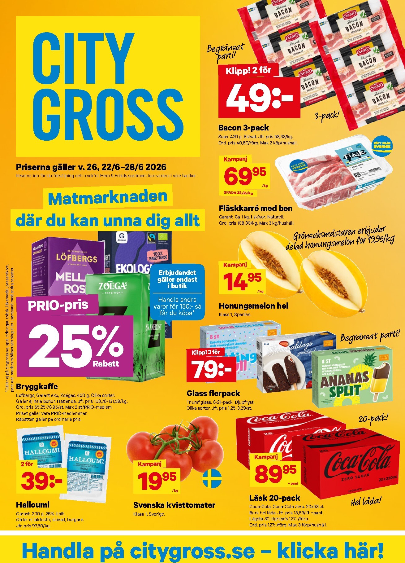 city-gross - Nytt City Gross reklamblad från måndag, 22/06/2026 till söndag, 28/06/2026 - page: 1