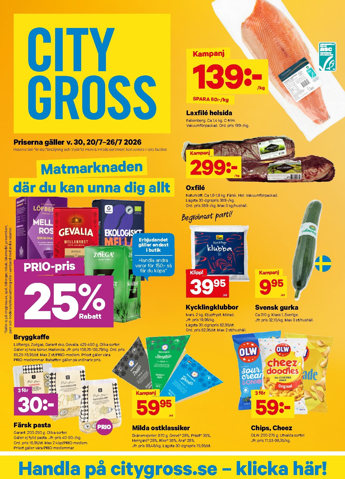 city-gross - Nytt City Gross reklamblad från måndag, 20/07/2026 till söndag, 26/07/2026 - page: 1