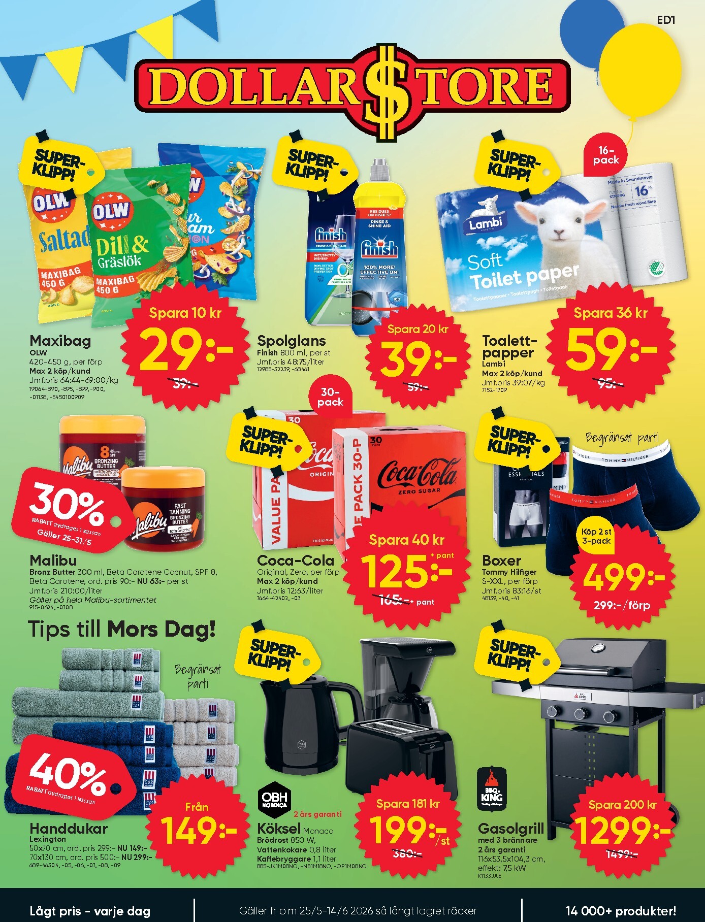 dollar-store - Aktuellt Dollar Store reklamblad från måndag, 25/05/2026 till söndag, 14/06/2026