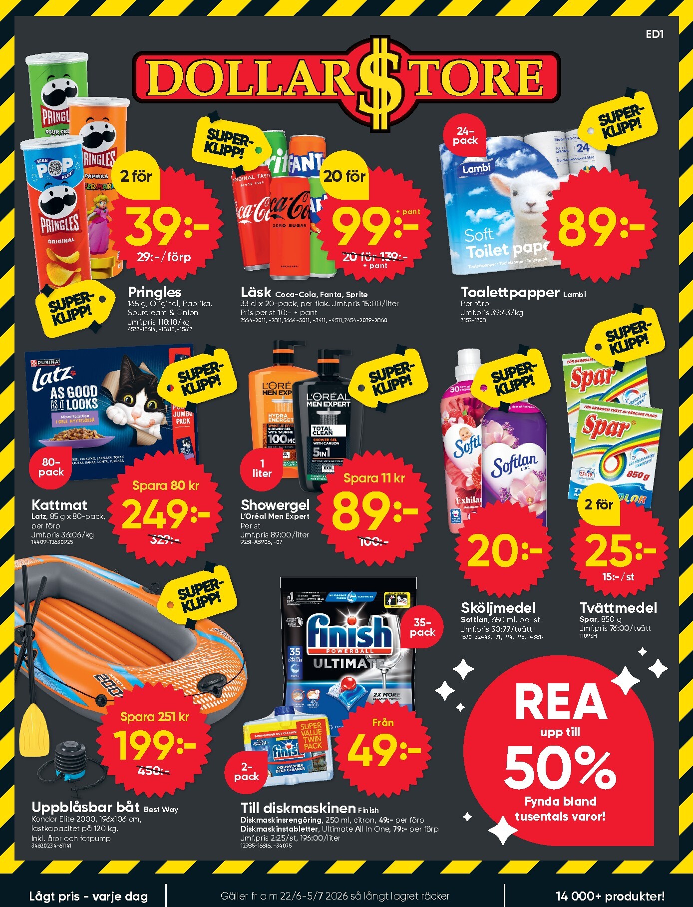 dollar-store - Aktuellt Dollar Store reklamblad från måndag, 22/06/2026 till söndag, 05/07/2026