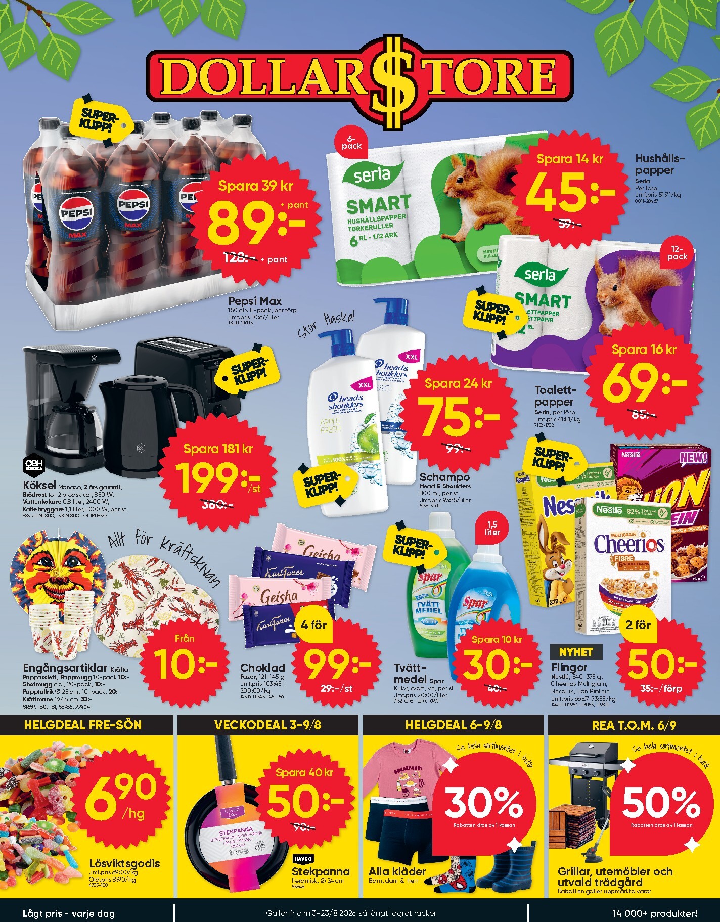 dollar-store - Aktuellt Dollar Store reklamblad från måndag, 03/08/2026 till söndag, 23/08/2026 - page: 1