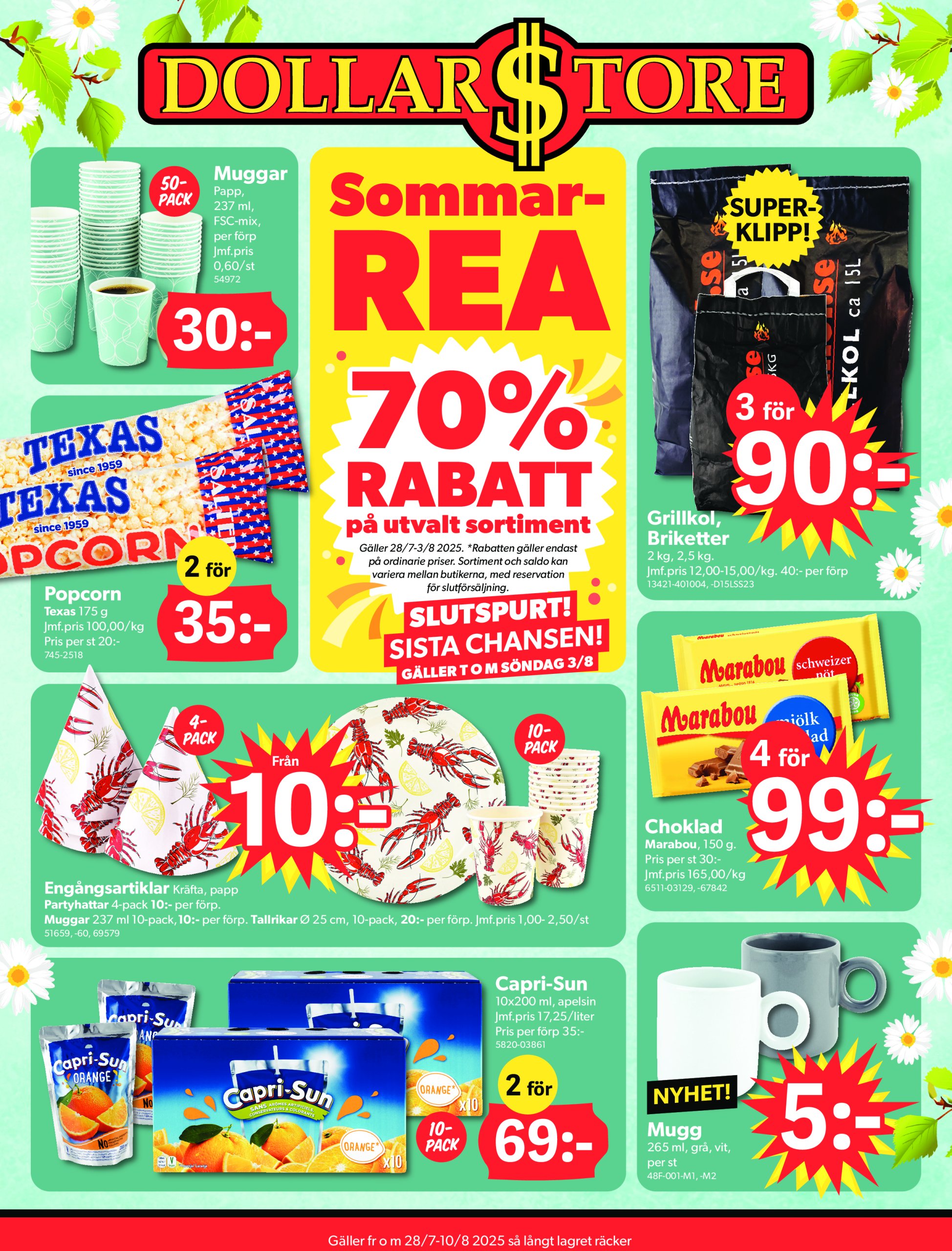 dollar-store - Dollar Store-reklambladet giltigt från 28/07 - 10/08 - page: 1