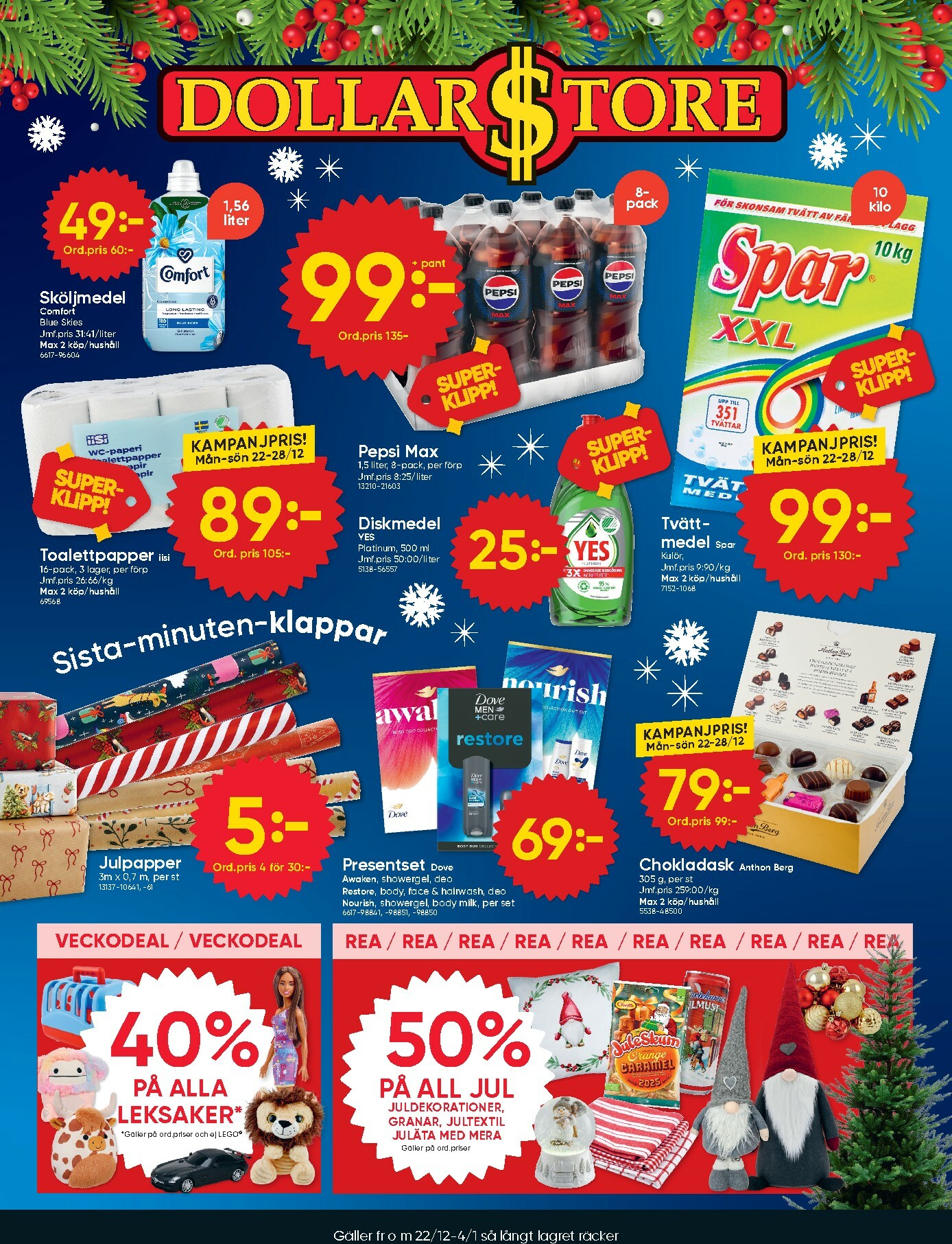 dollar-store - Dollar Store-reklambladet giltigt från 22/12 - 04/01