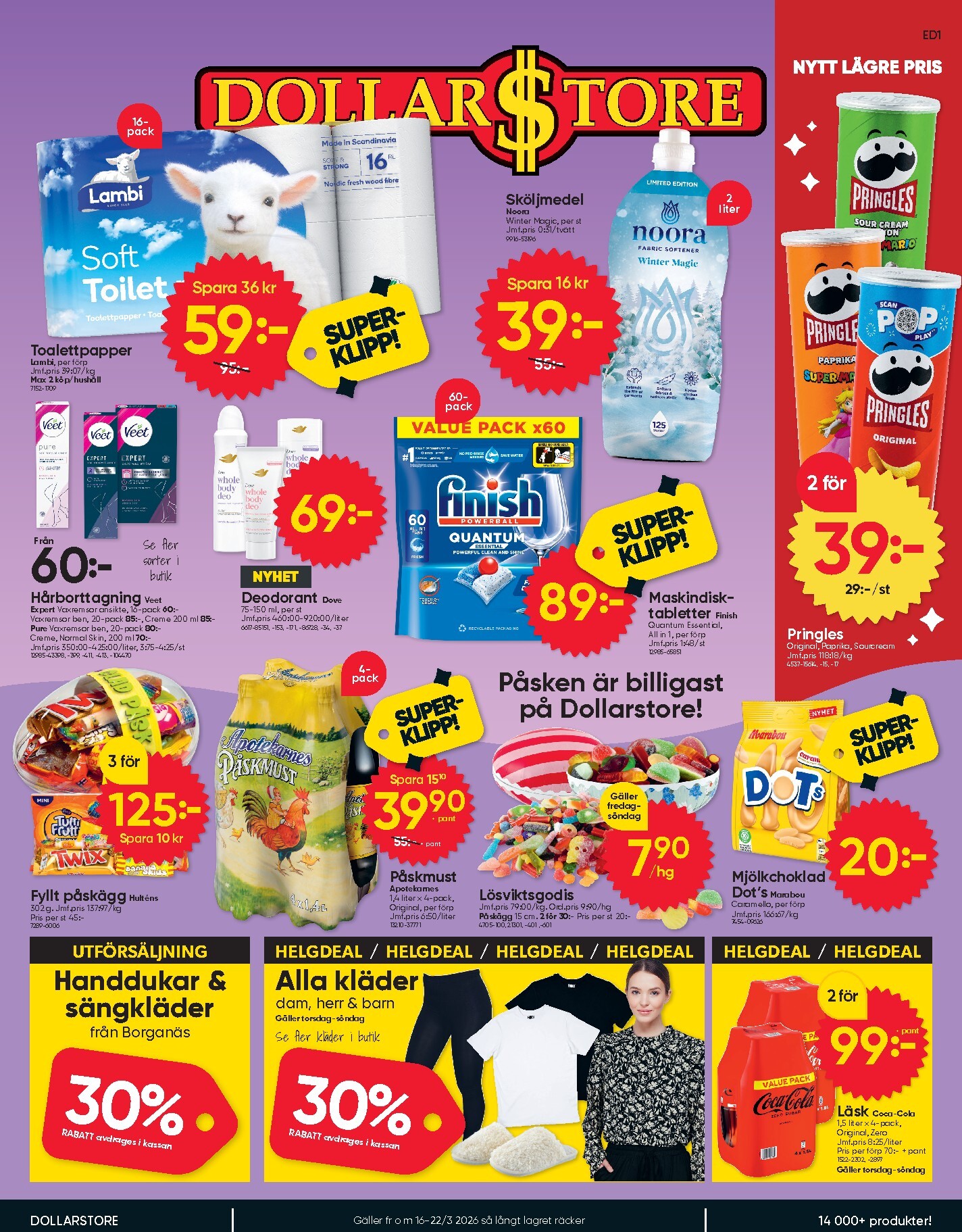 dollar-store - Dollar Store-reklambladet giltigt från 16/03/2026 - 22/03/2026 - page: 1