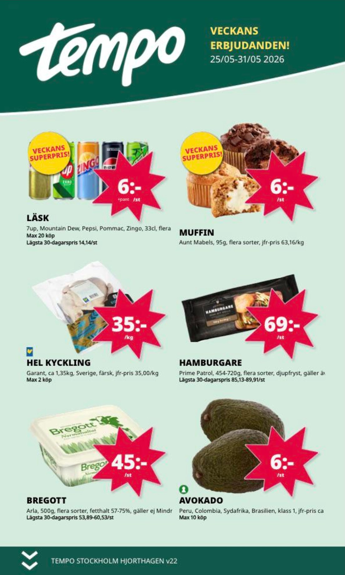 tempo - Aktuellt Tempo reklamblad från måndag, 25/05/2026 till söndag, 31/05/2026