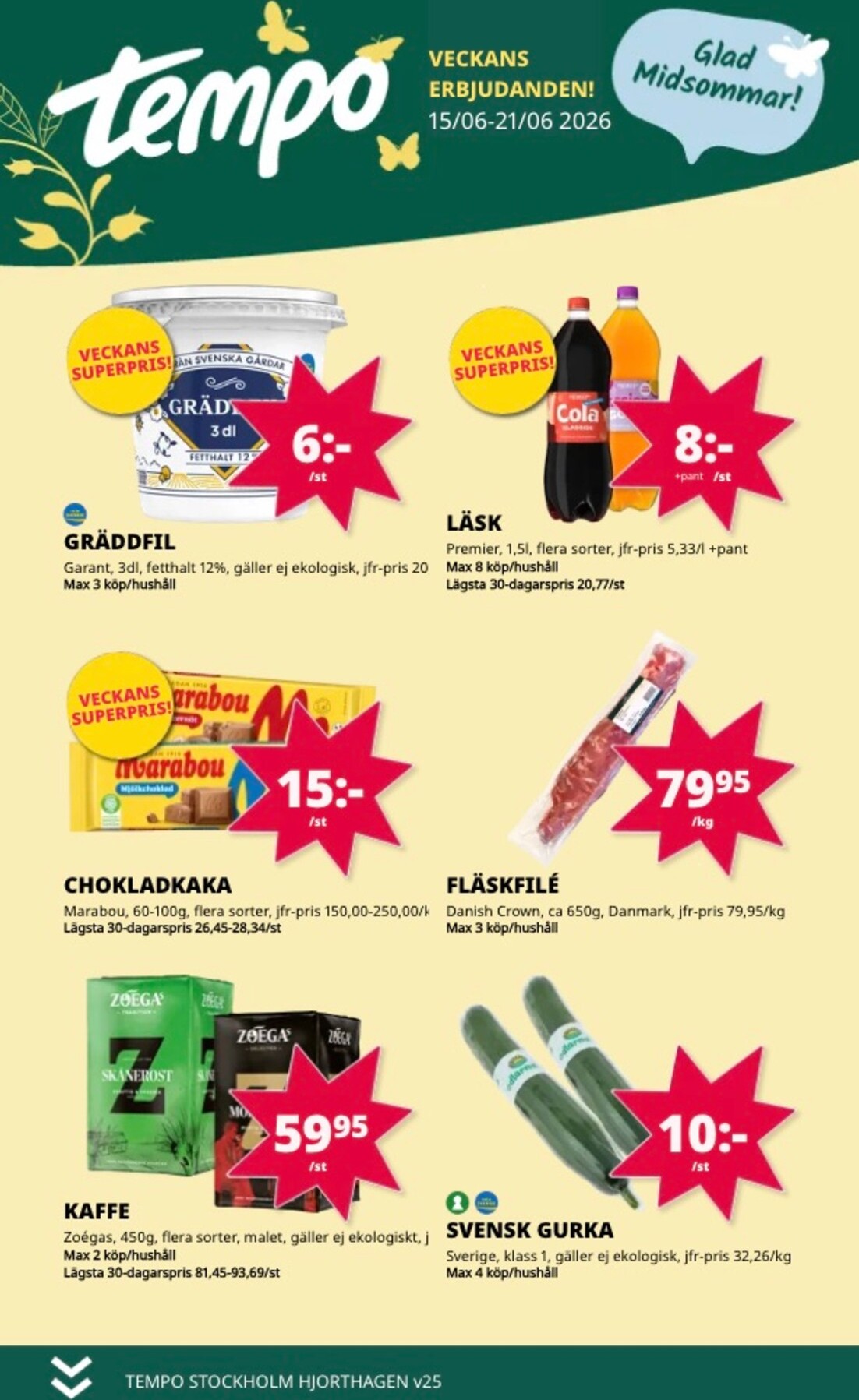 tempo - Aktuellt Tempo reklamblad från måndag, 15/06/2026 till söndag, 21/06/2026 - page: 1