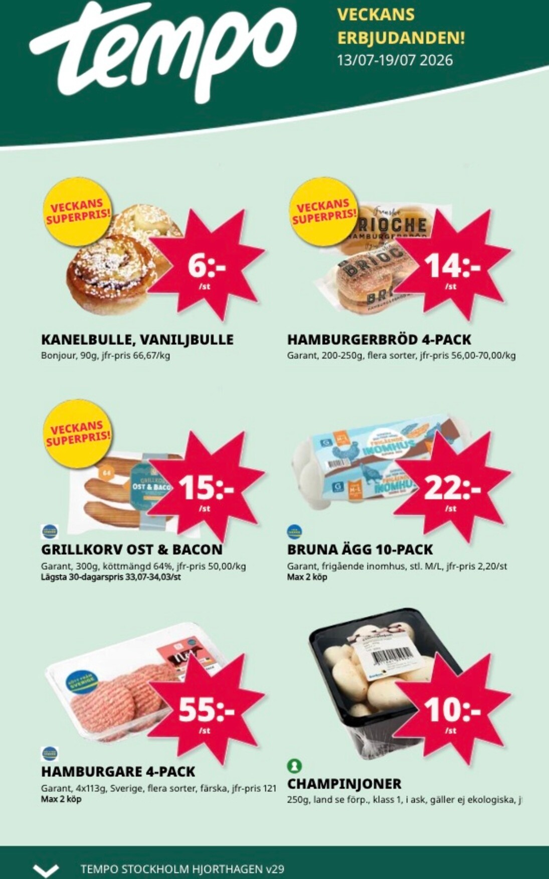 tempo - Aktuellt Tempo reklamblad från måndag, 13/07/2026 till söndag, 19/07/2026