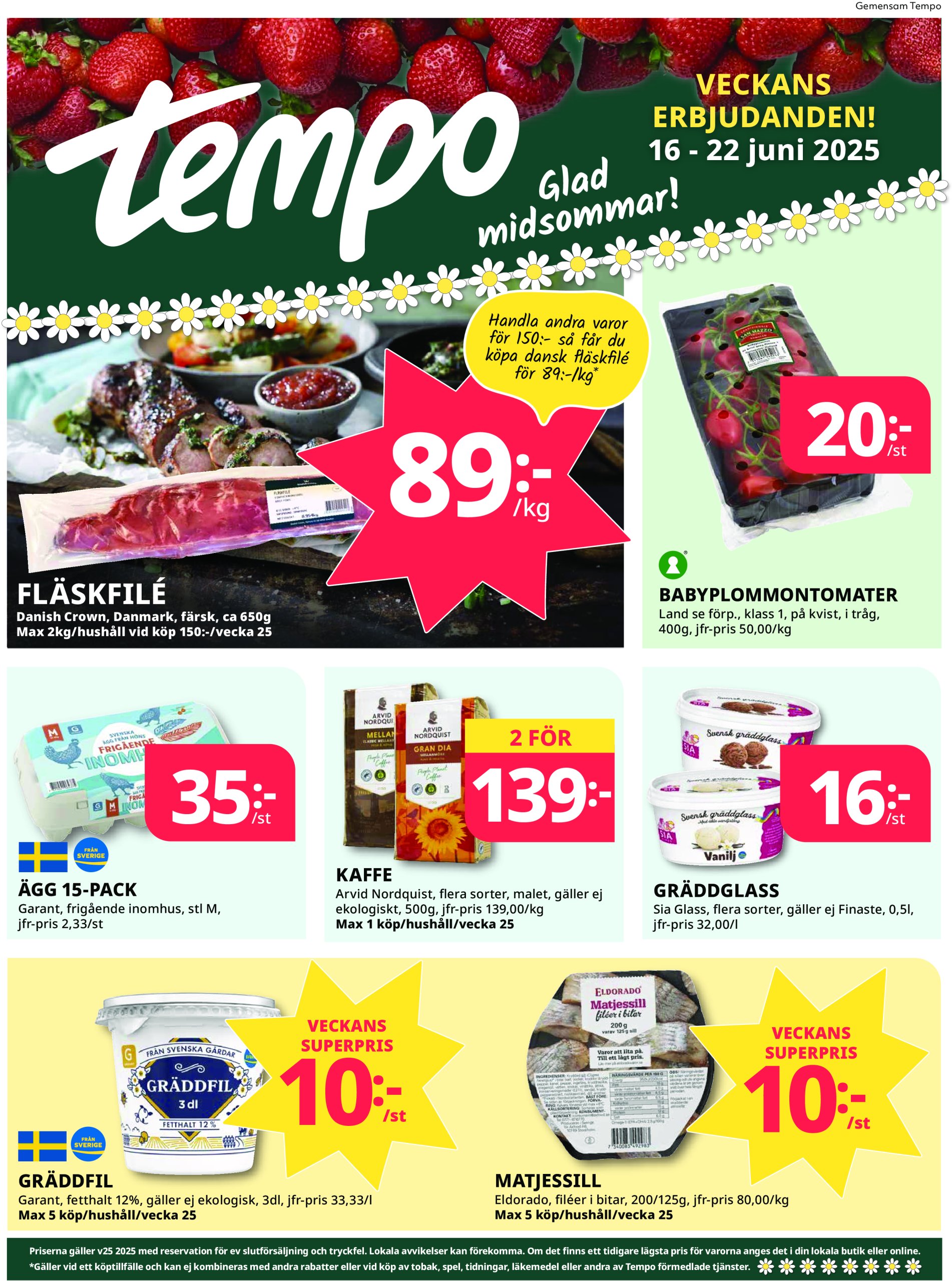 tempo - Tempo-reklambladet giltigt från 16/06 - 22/06