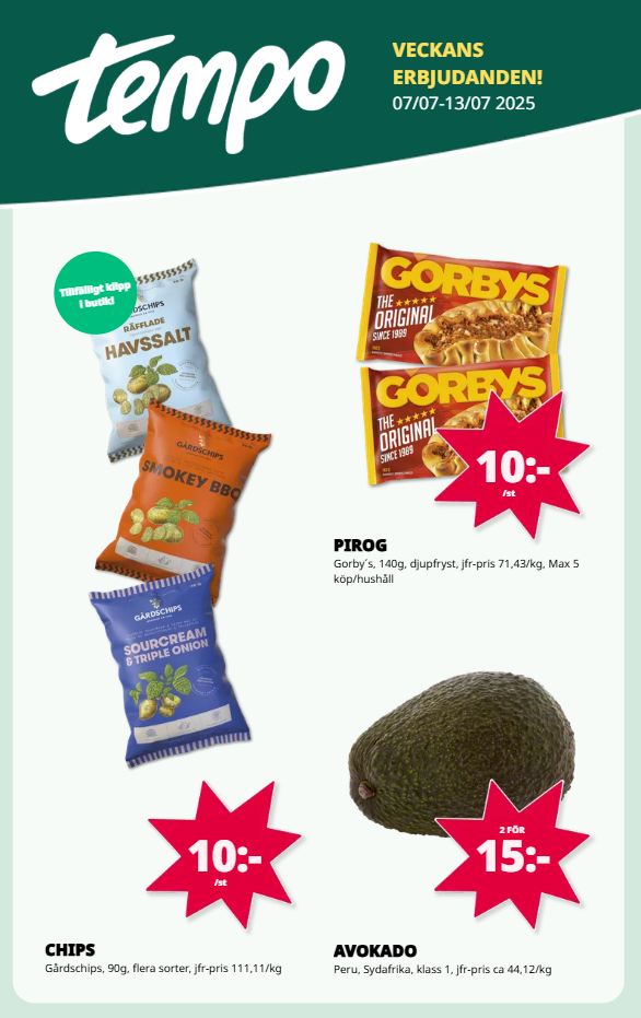 tempo - Tempo-reklambladet giltigt från 07/07 - 13/07 - page: 1