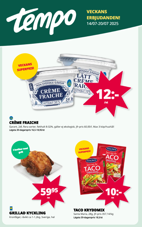 tempo - Tempo-reklambladet giltigt från 14/07 - 20/07