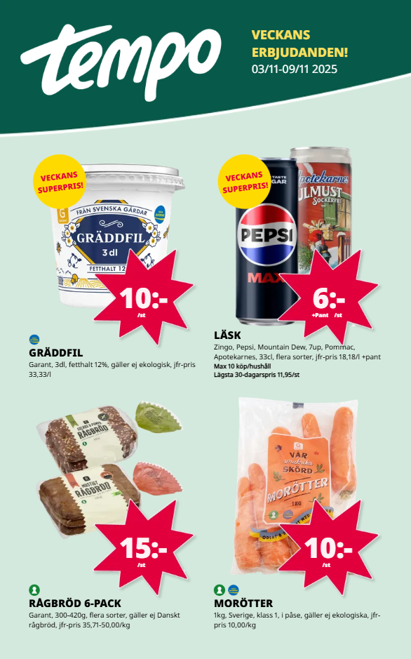tempo - Tempo-reklambladet giltigt från 03/11 - 09/11