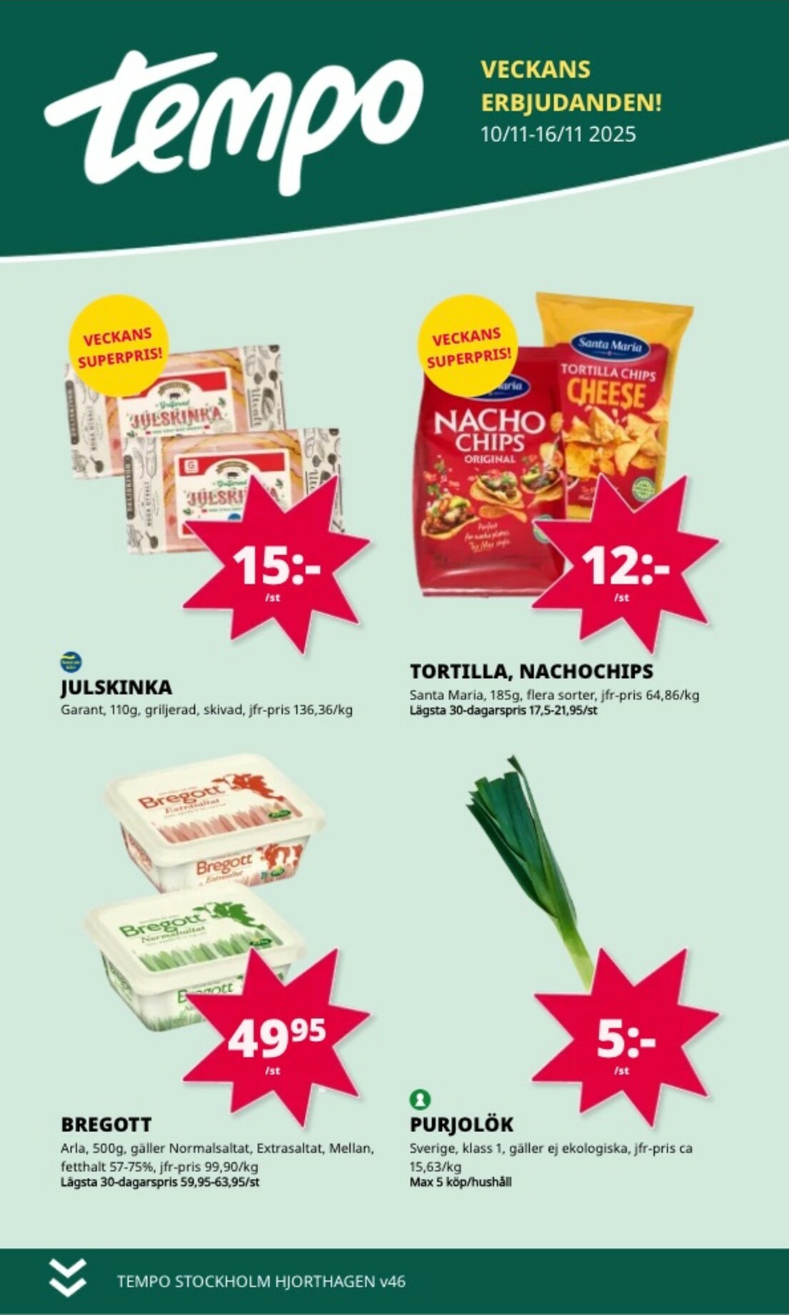 tempo - Tempo-reklambladet giltigt från 10/11 - 16/11