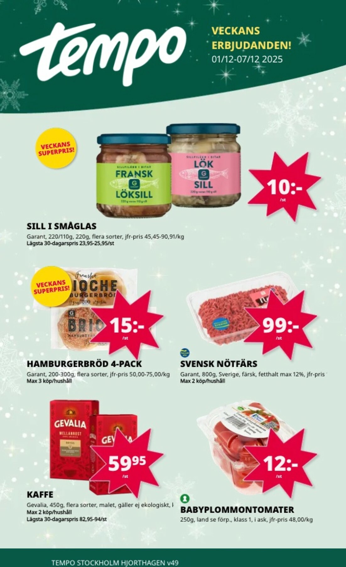 tempo - Tempo-reklambladet giltigt från 01/12 - 07/12