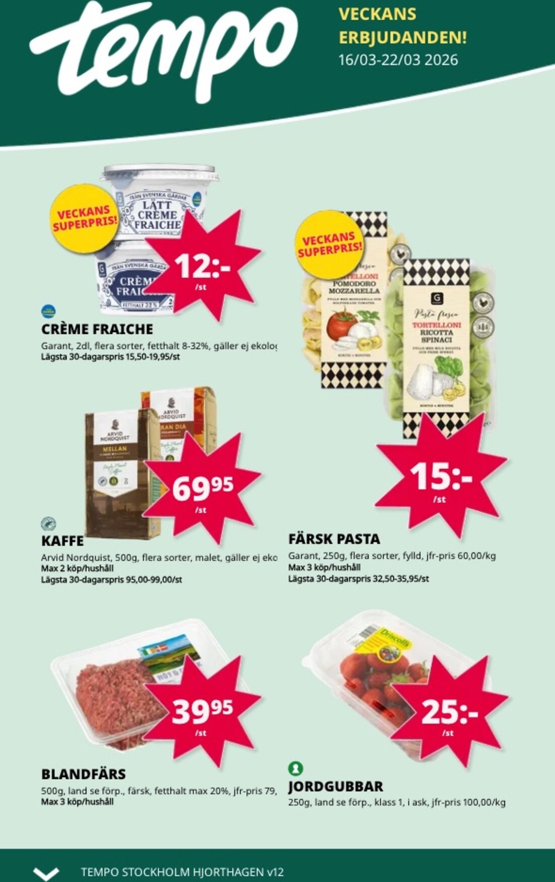 tempo - Tempo-reklambladet giltigt från 16/03/2026 - 22/03/2026 - page: 1