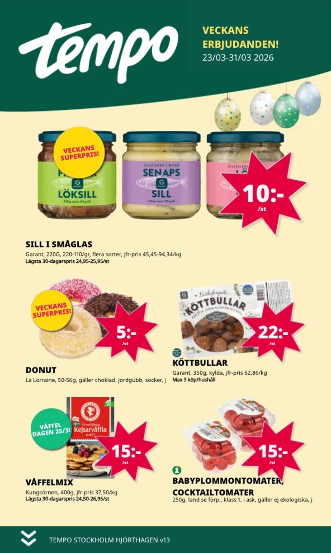tempo - Tempo-reklambladet giltigt från 23/03/2026 - 31/03/2026
