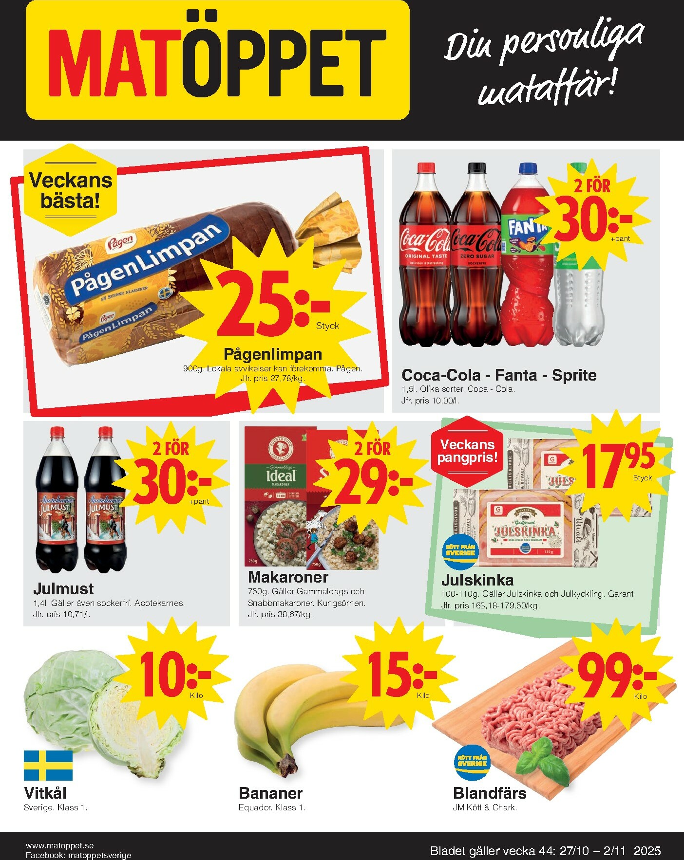 matoppet - Matöppet-reklambladet giltigt från 27/10 - 02/11