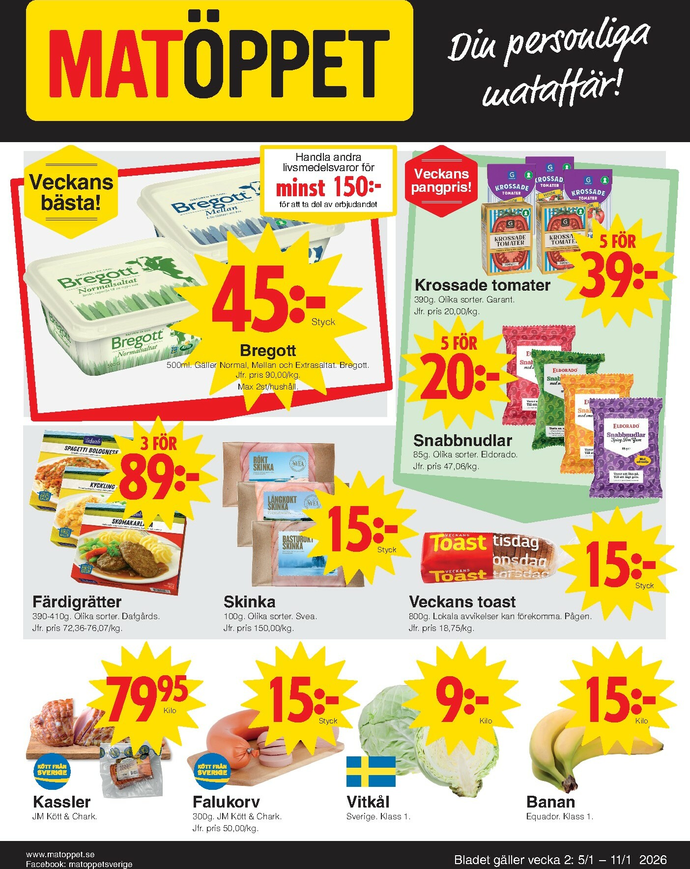 matoppet - Matöppet-reklambladet giltigt från 05/01 - 11/01