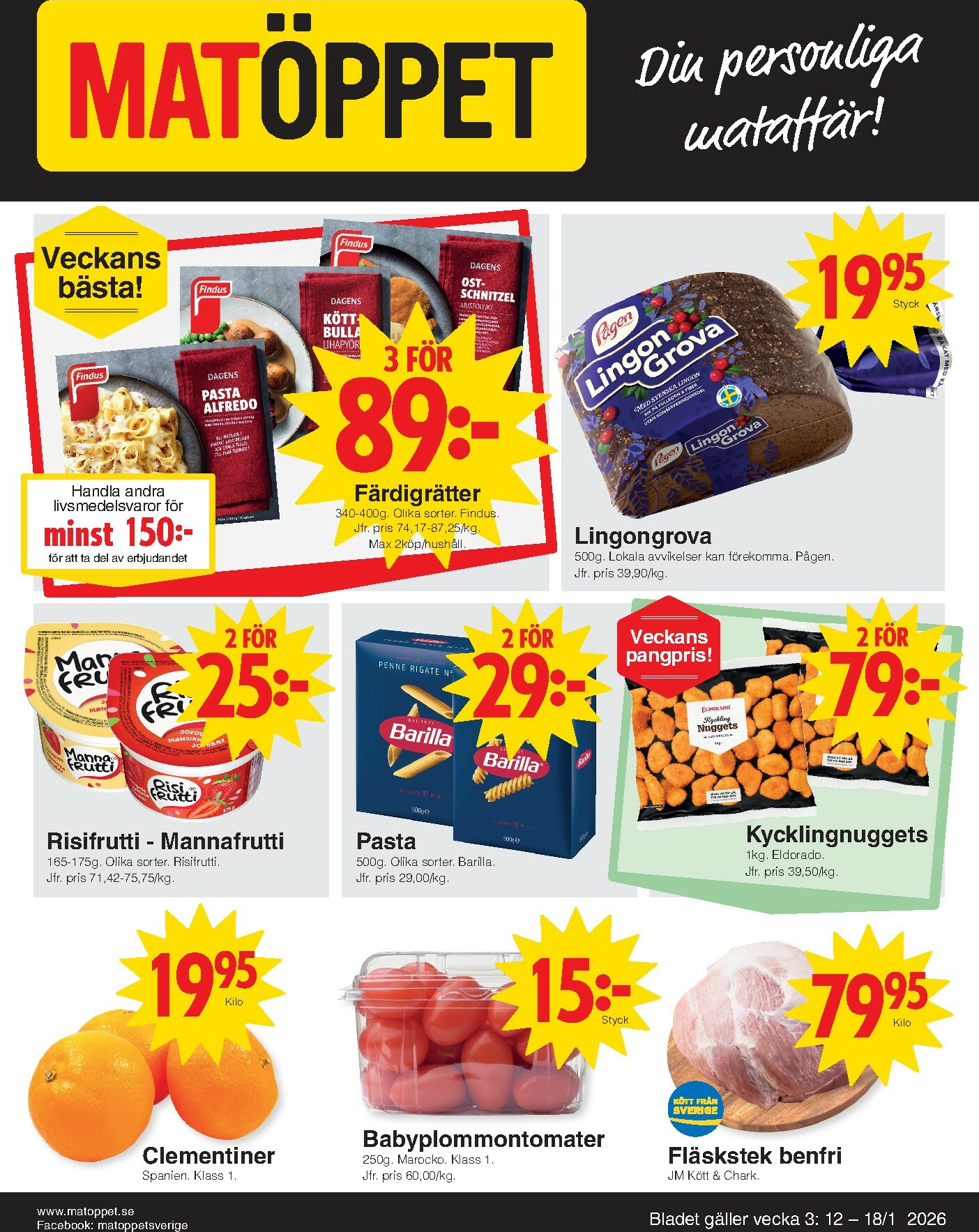 matoppet - Matöppet-reklambladet giltigt från 12/01 - 18/01