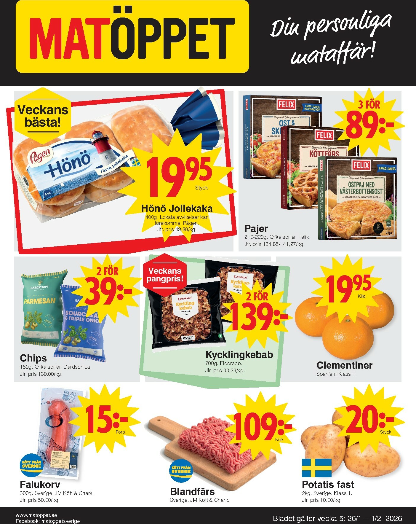 matoppet - Matöppet-reklambladet giltigt från 26/01 - 01/02
