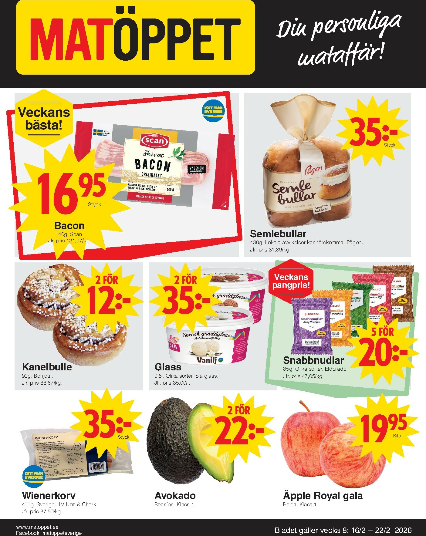 matoppet - Matöppet-reklambladet giltigt från 16/02/2026 - 22/02/2026