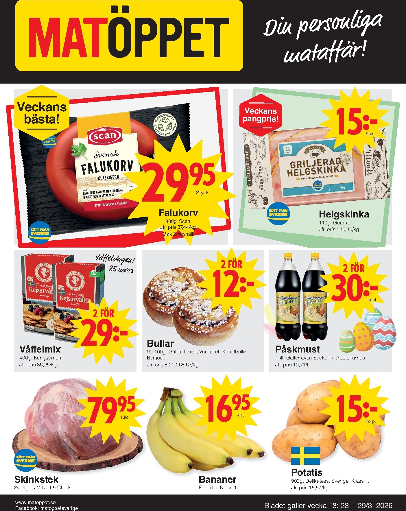 matoppet - Matöppet-reklambladet giltigt från 23/03/2026 - 29/03/2026