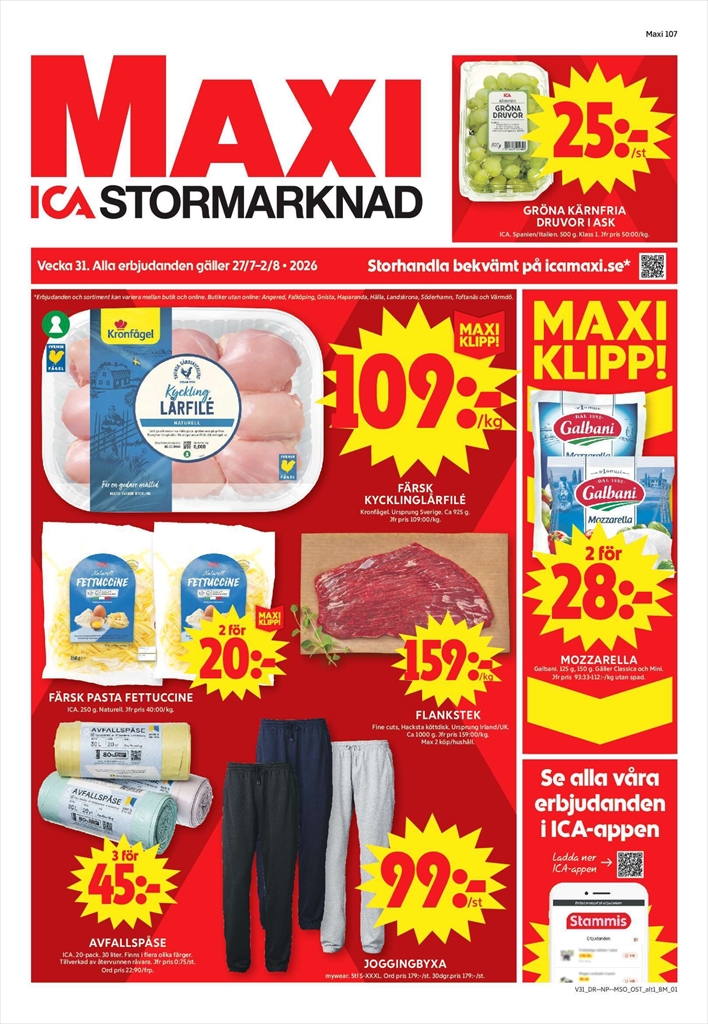 ica-maxi - Aktuellt ICA Maxi reklamblad från måndag, 27/07/2026 till söndag, 02/08/2026