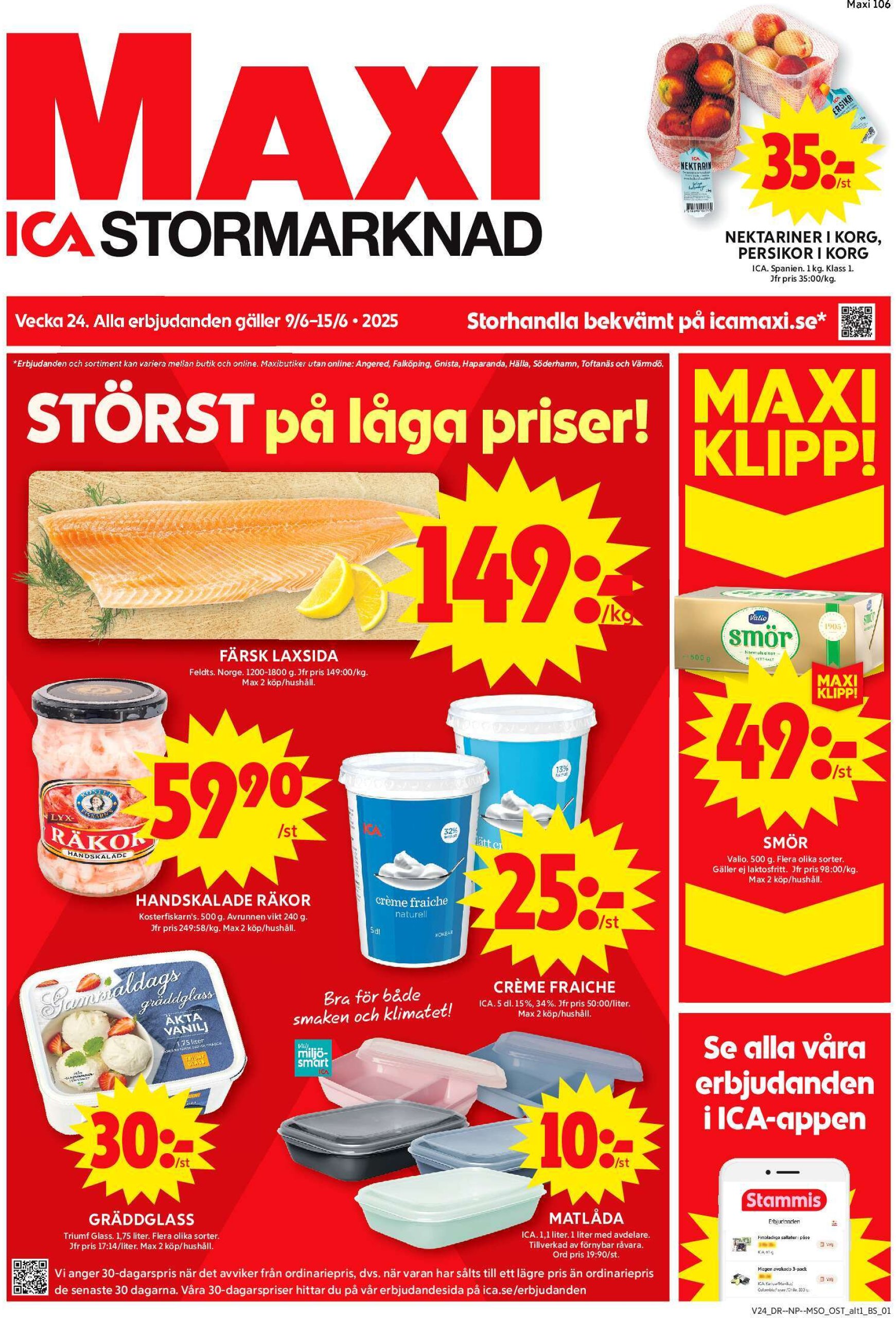 ica-maxi - ICA Maxi-reklambladet giltigt från 09/06 - 15/06 - page: 1