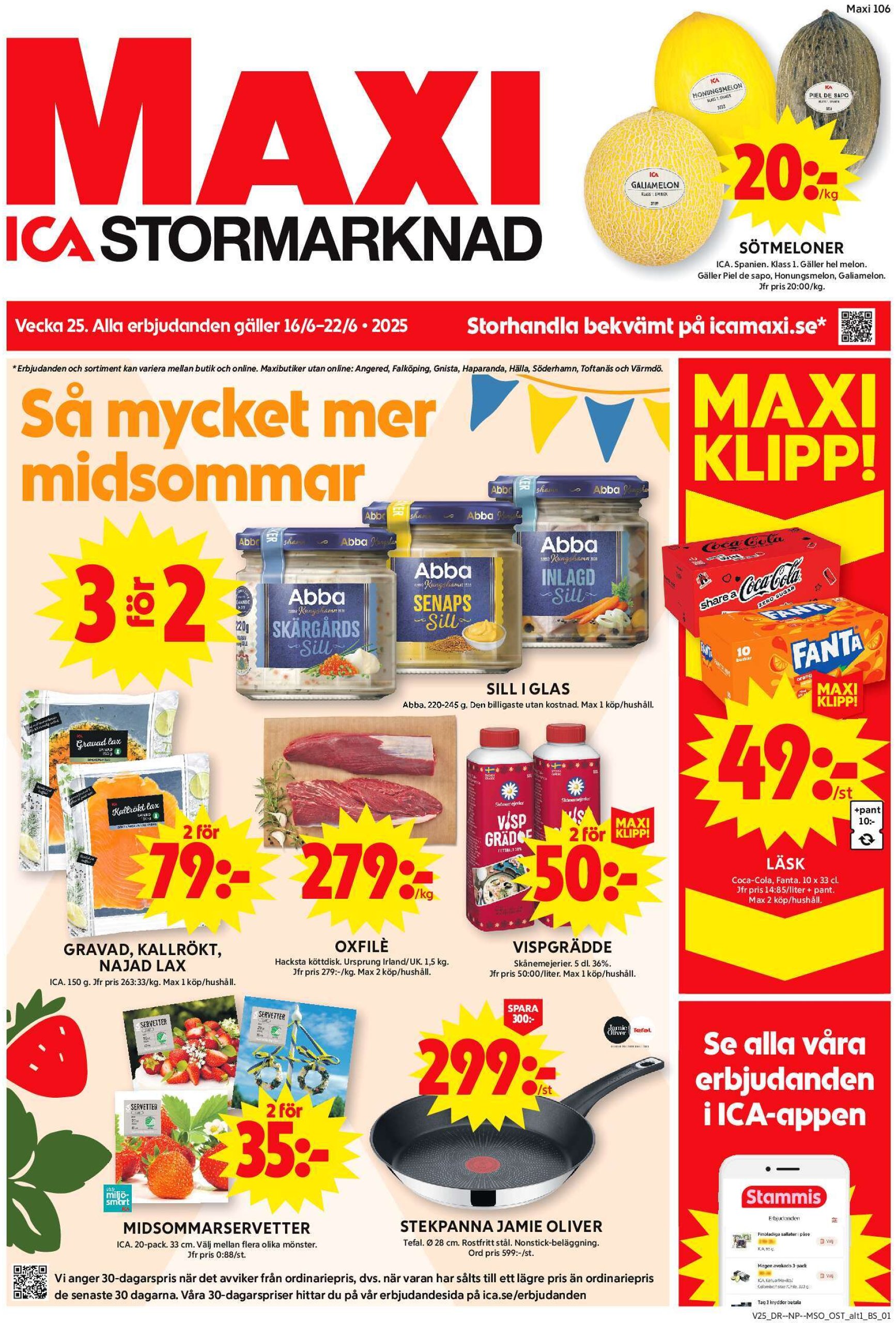 ica-maxi - ICA Maxi-reklambladet giltigt från 16/06 - 22/06