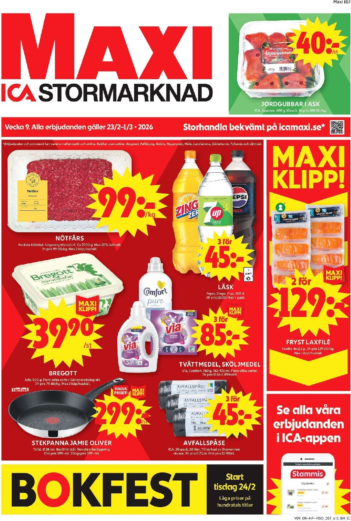 ica-maxi - ICA Maxi-reklambladet giltigt från 23/02/2026 - 01/03/2026