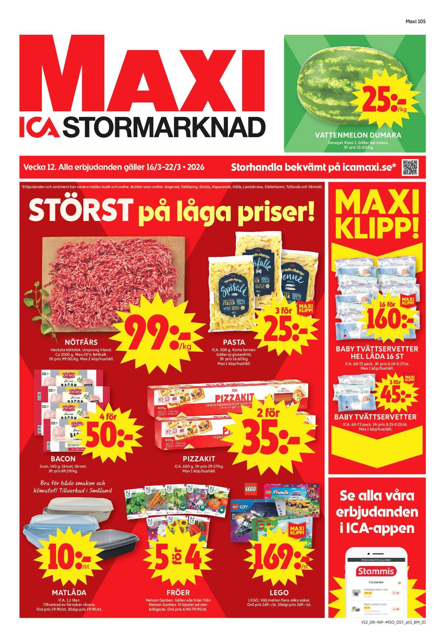 ica-maxi - ICA Maxi-reklambladet giltigt från 16/03/2026 - 22/03/2026