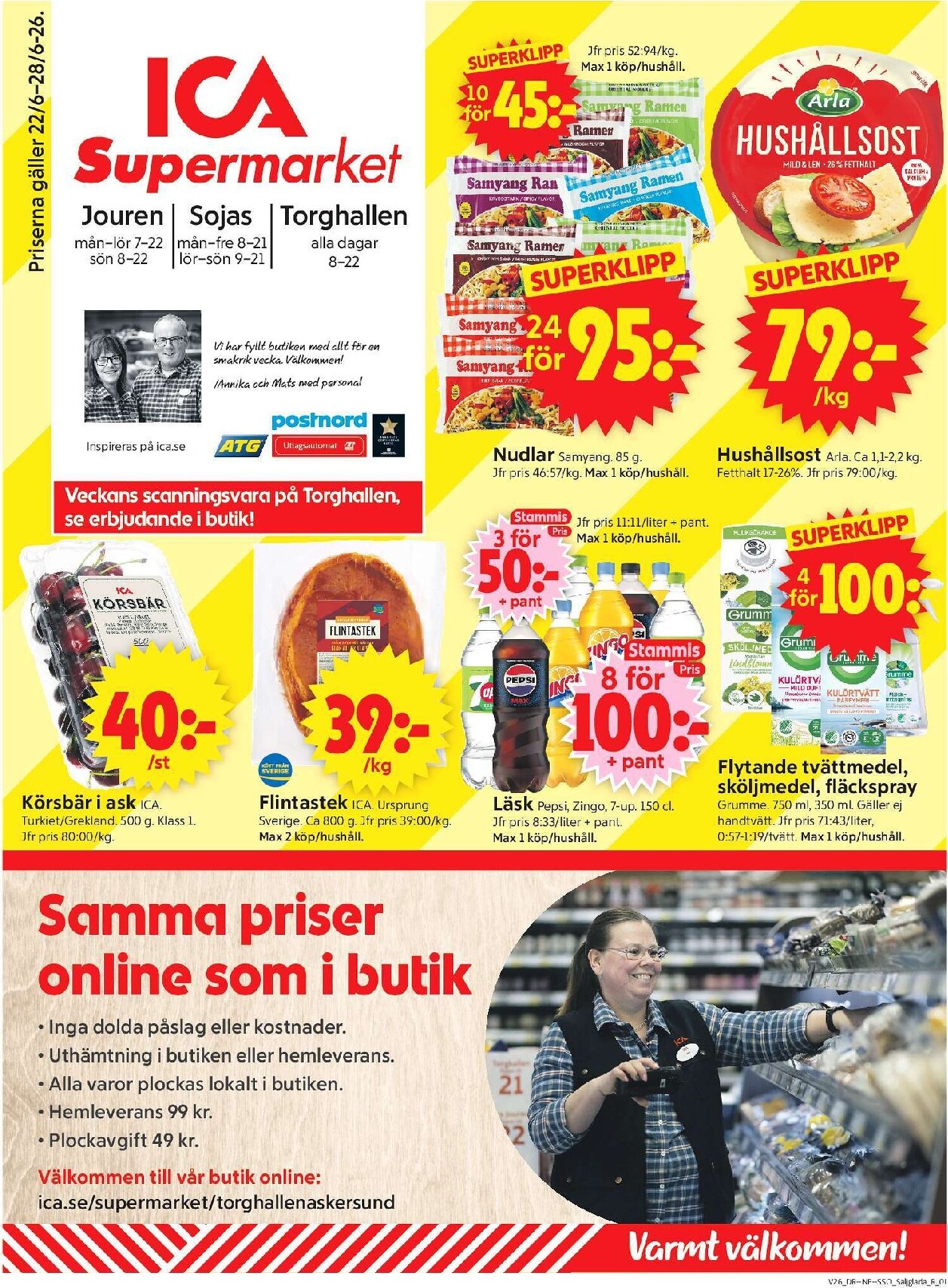 ica-supermarket - Aktuellt ICA Supermarket reklamblad från måndag, 22/06/2026 till söndag, 28/06/2026