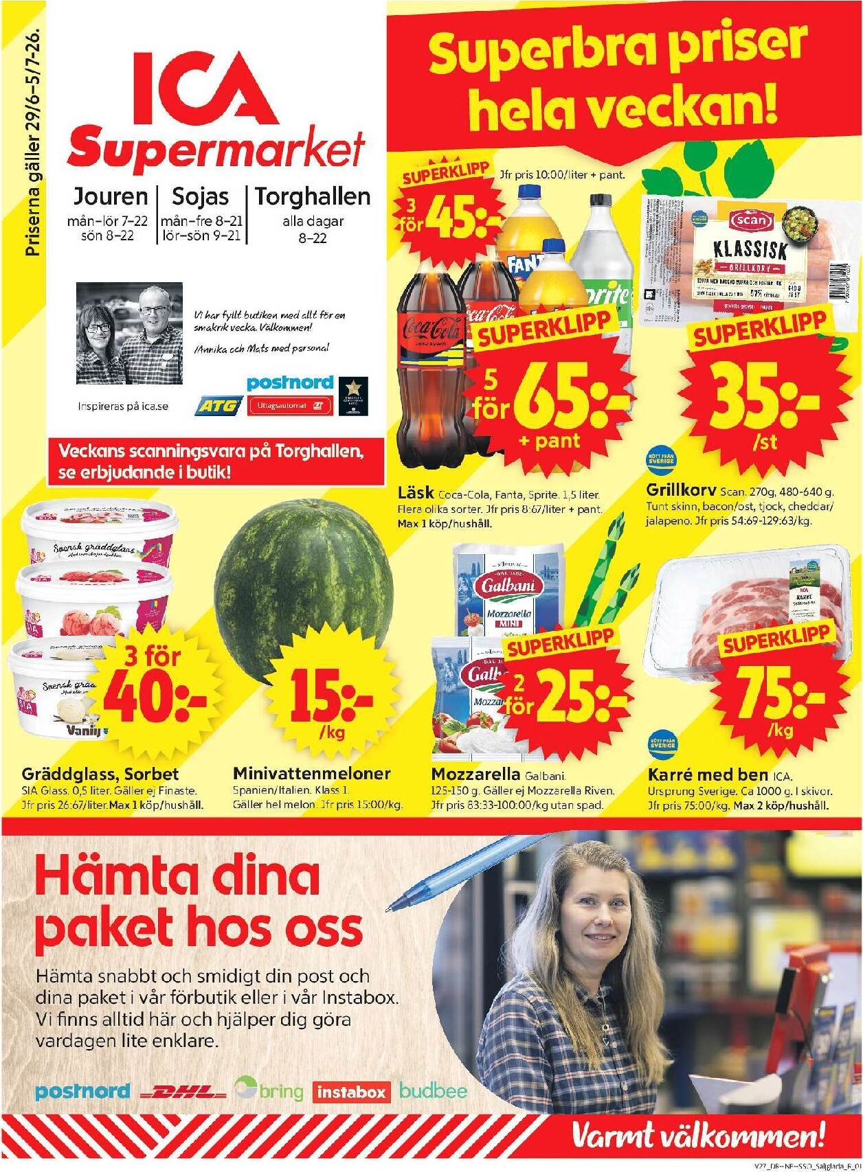 ica-supermarket - Aktuellt ICA Supermarket reklamblad från måndag, 29/06/2026 till söndag, 05/07/2026