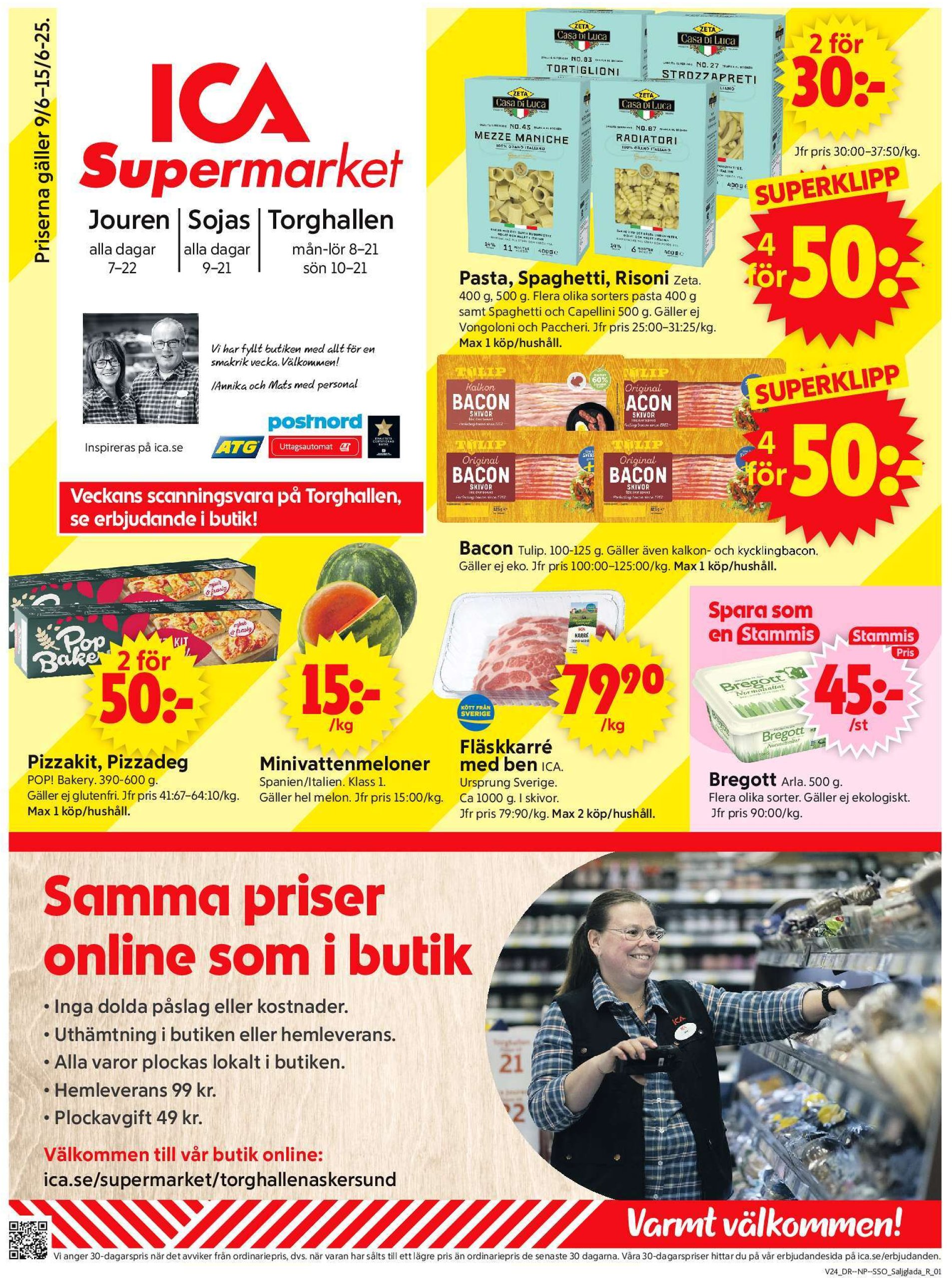 ica-supermarket - ICA Supermarket-reklambladet giltigt från 09/06 - 15/06 - page: 1