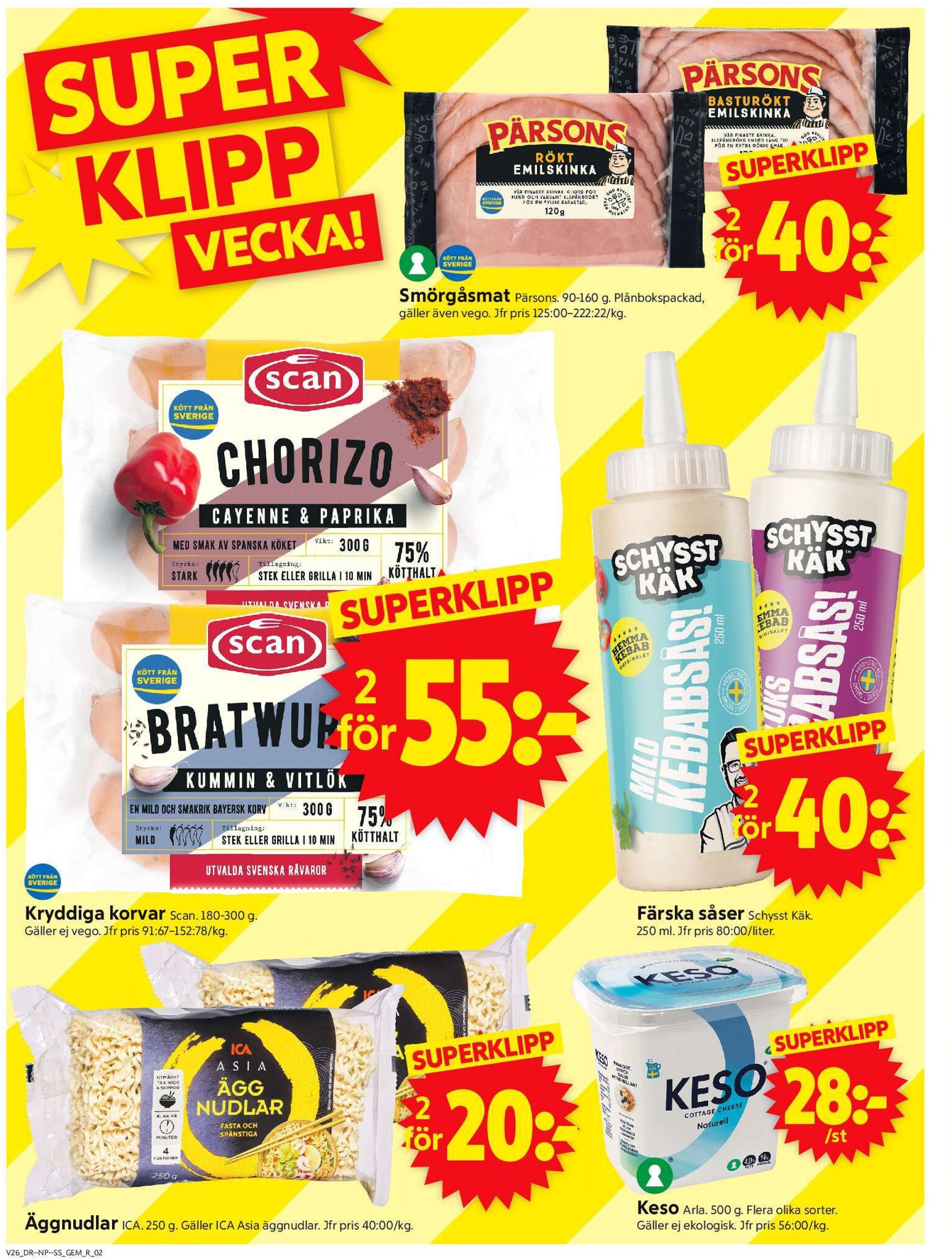 ica-supermarket - ICA Supermarket-reklambladet giltigt från 23/06 - 29/06 - page: 2