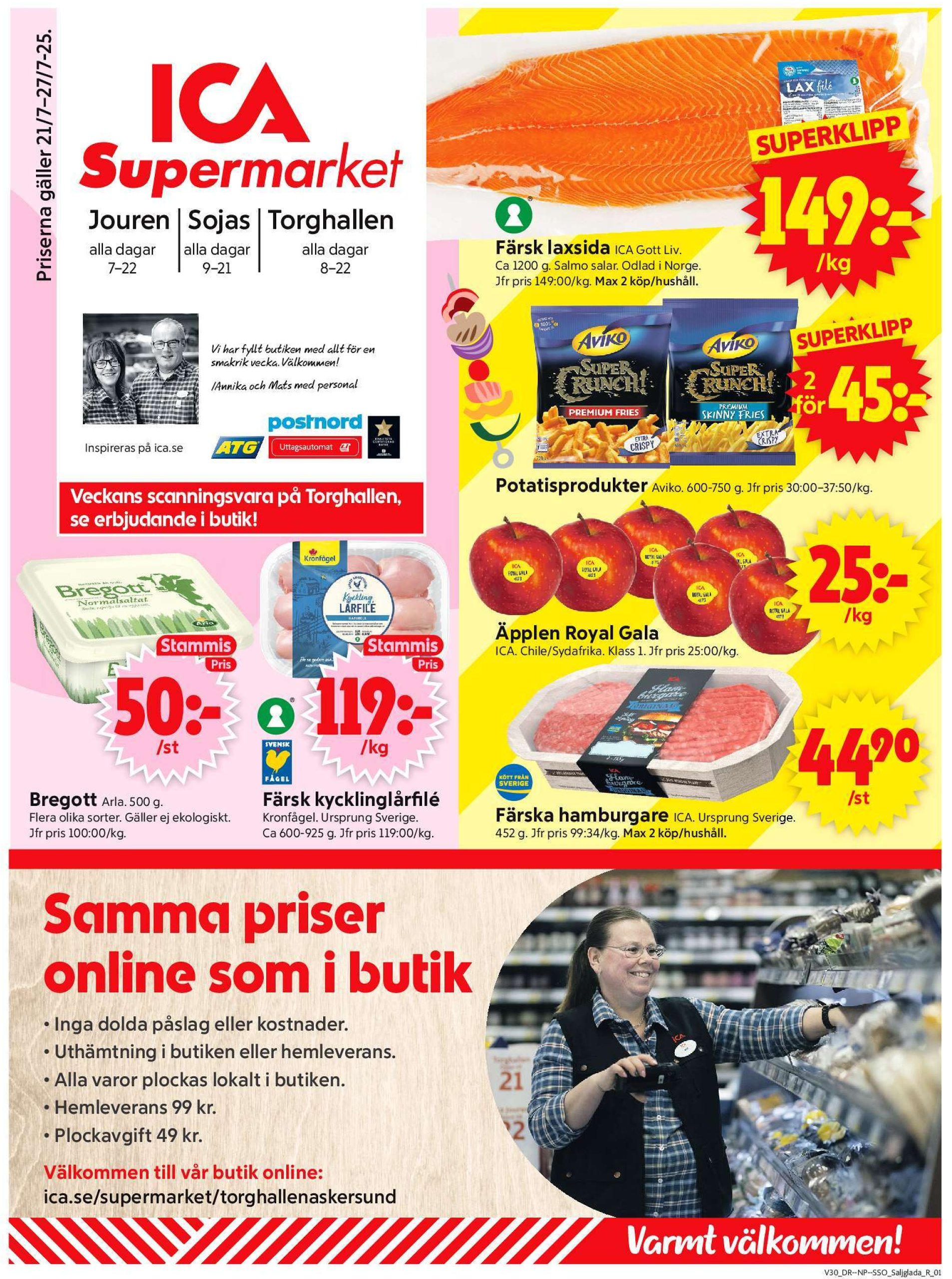 ica-supermarket - ICA Supermarket-reklambladet giltigt från 21/07 - 27/07 - page: 1