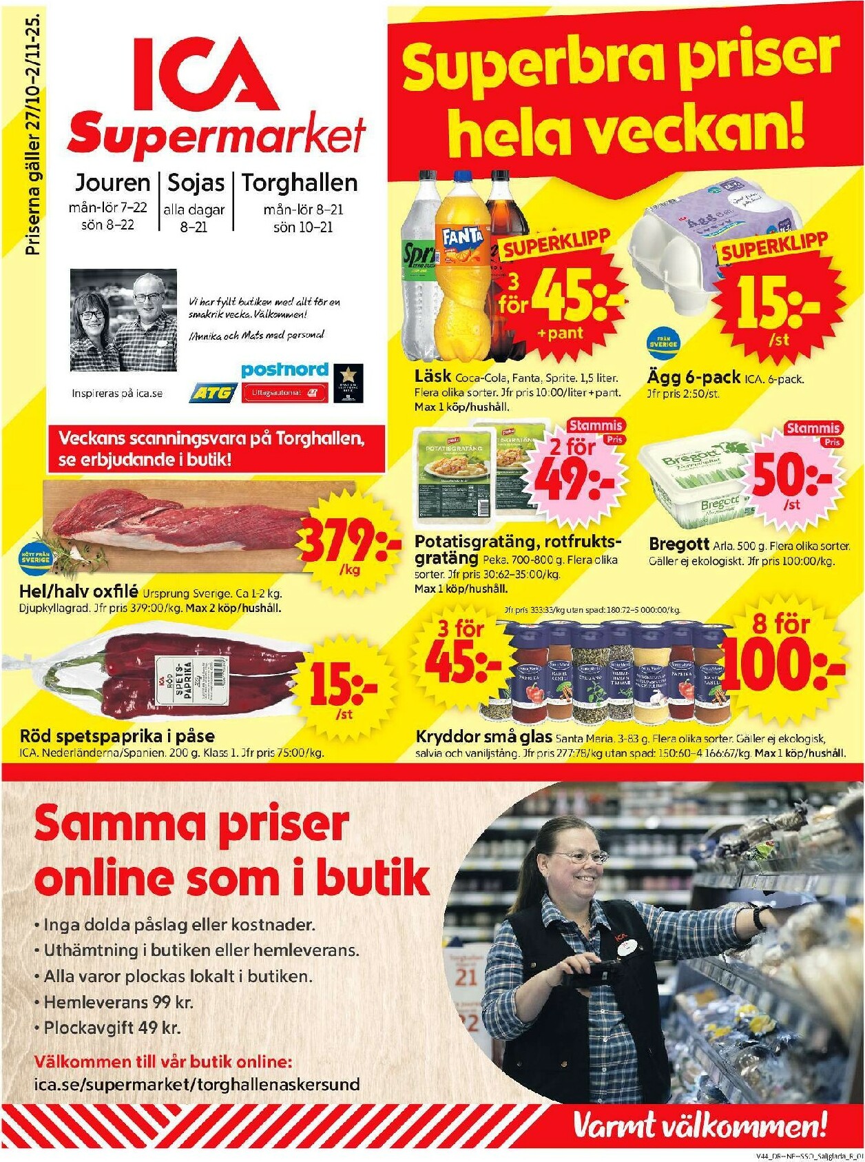 ica-supermarket - ICA Supermarket-reklambladet giltigt från 27/10 - 02/11