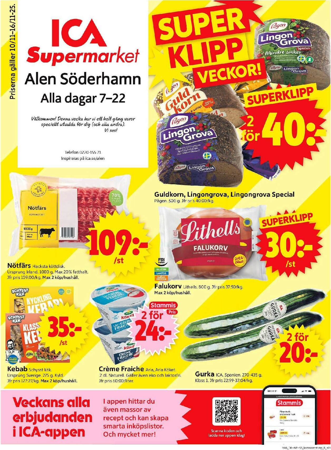 ica-supermarket - ICA Supermarket-reklambladet giltigt från 10/11 - 16/11