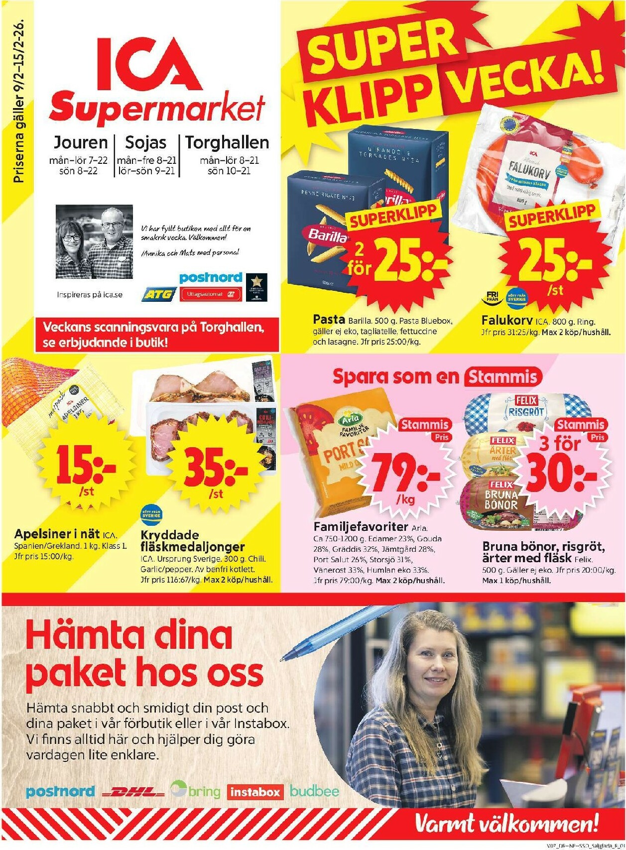 ica-supermarket - ICA Supermarket-reklambladet giltigt från 09/02/2026 - 15/02/2026