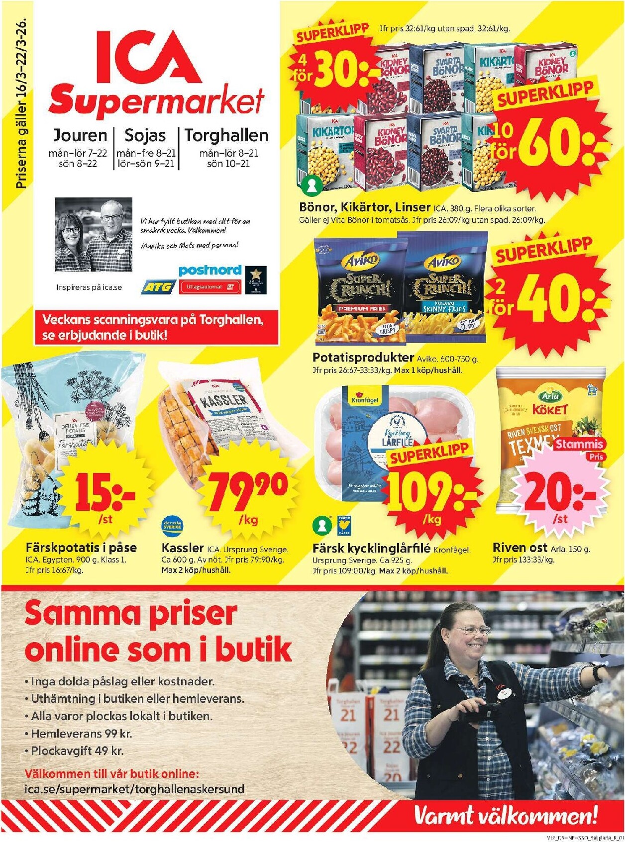 ica-supermarket - ICA Supermarket-reklambladet giltigt från 16/03/2026 - 22/03/2026