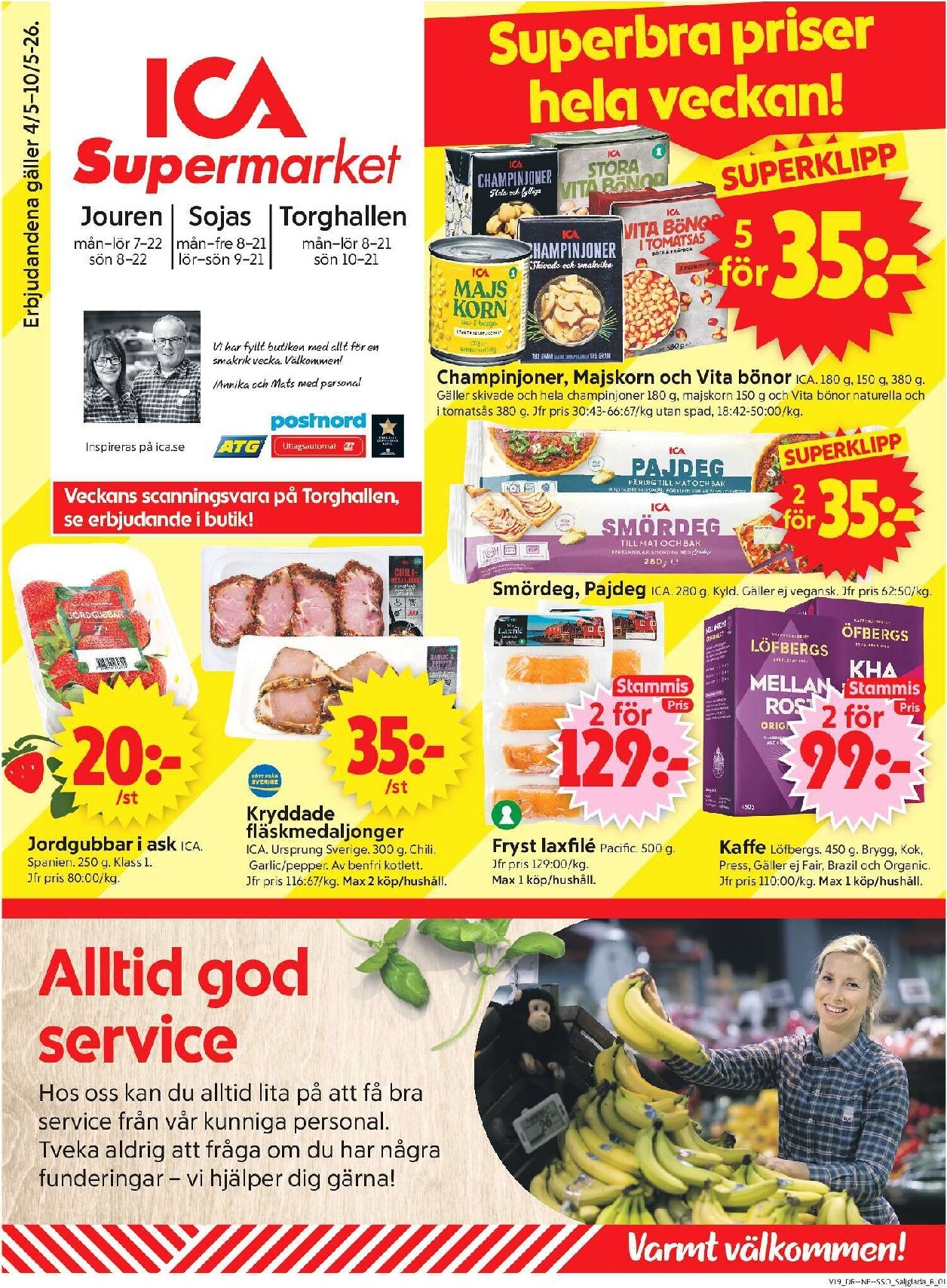 ica-supermarket - Aktuellt ICA Supermarket reklamblad giltigt från måndag 04/05/2026 till söndag 10/05/2026 - page: 1