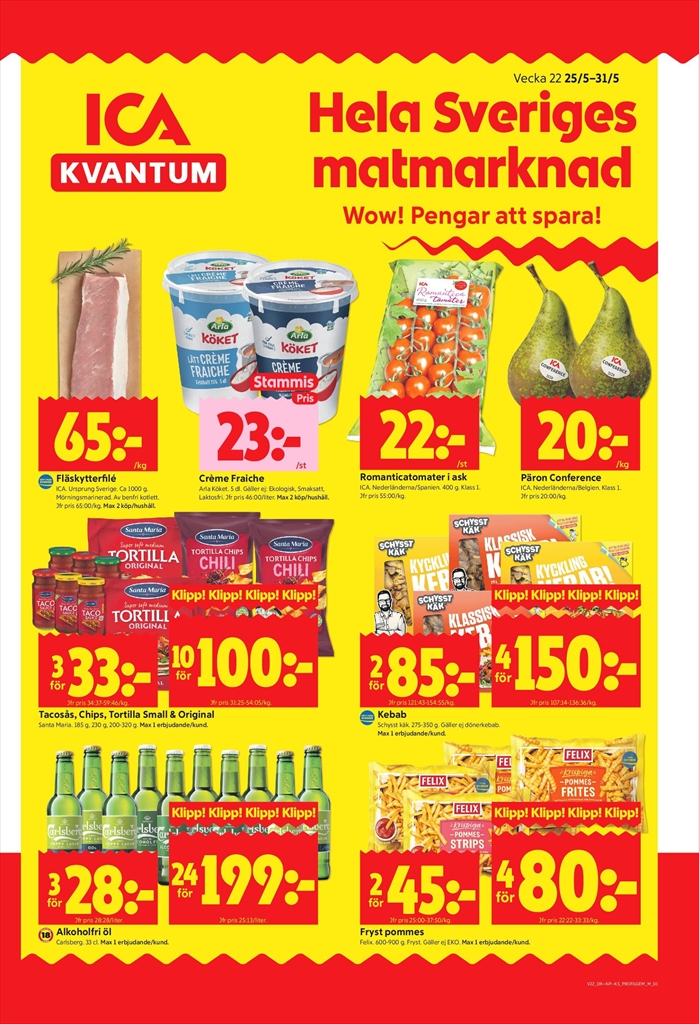 ica-kvantum - Aktuellt ICA Kvantum reklamblad från måndag, 25/05/2026 till söndag, 31/05/2026