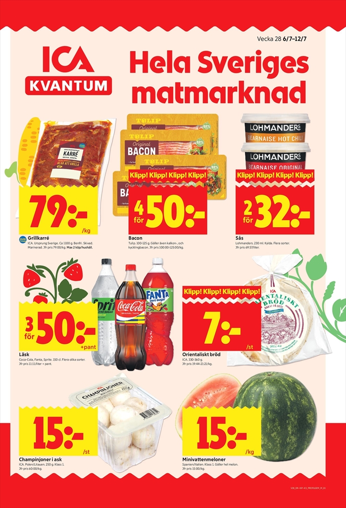 ica-kvantum - Aktuellt ICA Kvantum reklamblad från måndag, 06/07/2026 till söndag, 12/07/2026