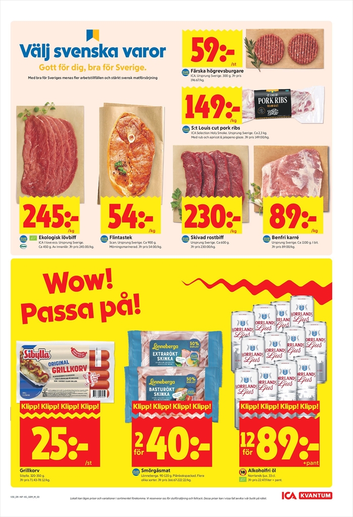 ica-kvantum - Aktuellt ICA Kvantum - Veckans reklamblad reklamblad från måndag, 20/07/2026 till söndag, 26/07/2026 - page: 3