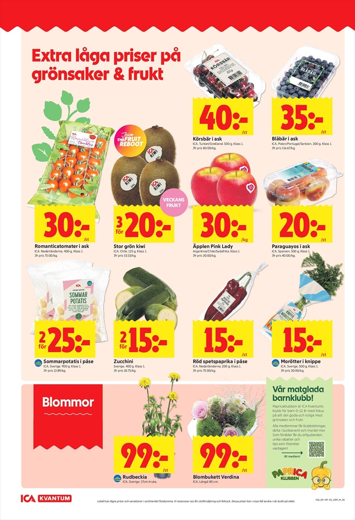 ica-kvantum - Aktuellt ICA Kvantum - Veckans reklamblad reklamblad från måndag, 20/07/2026 till söndag, 26/07/2026 - page: 4