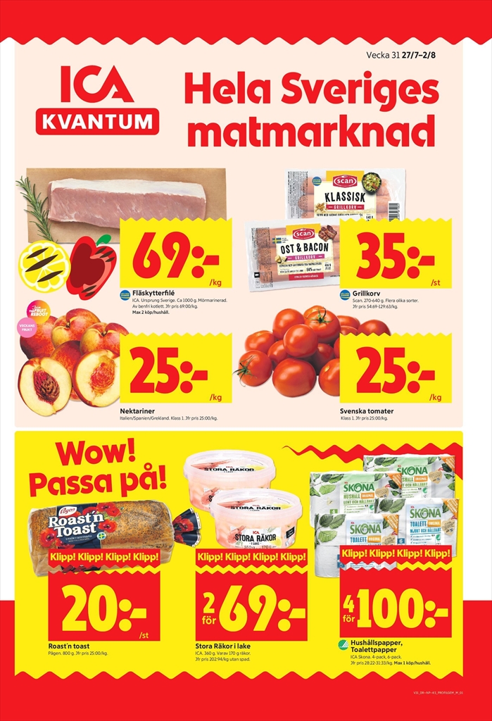 ica-kvantum - Aktuellt ICA Kvantum reklamblad från måndag, 27/07/2026 till söndag, 02/08/2026