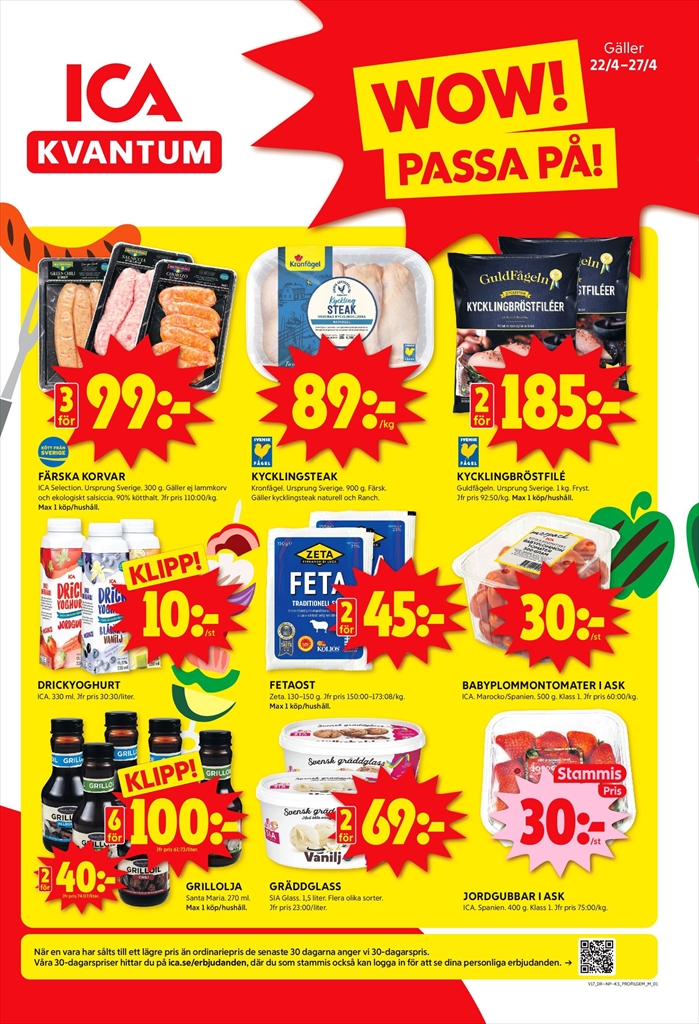 ica-kvantum - ICA Kvantum-reklambladet giltigt från 22/04 - 27/04