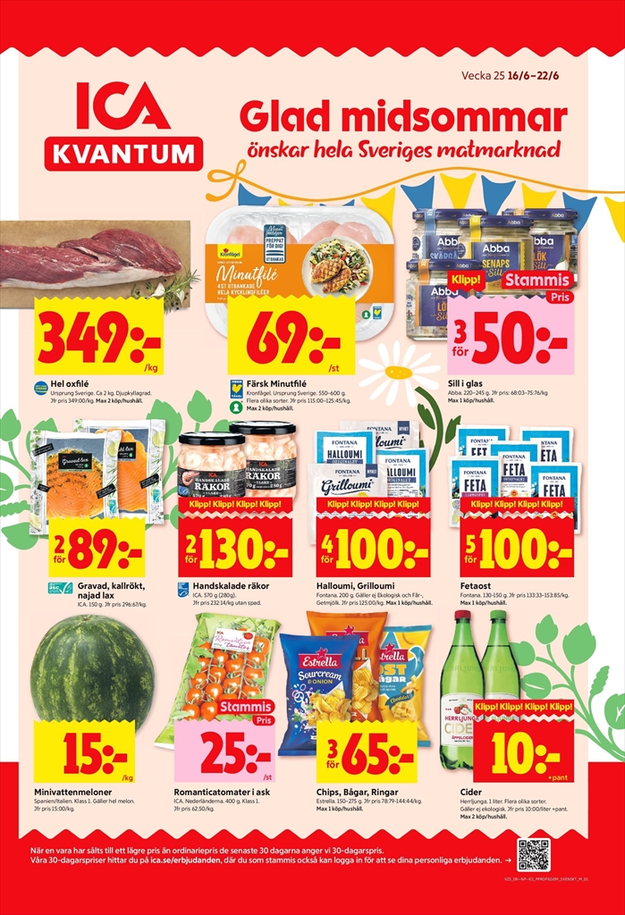 ica-kvantum - ICA Kvantum-reklambladet giltigt från 16/06 - 22/06